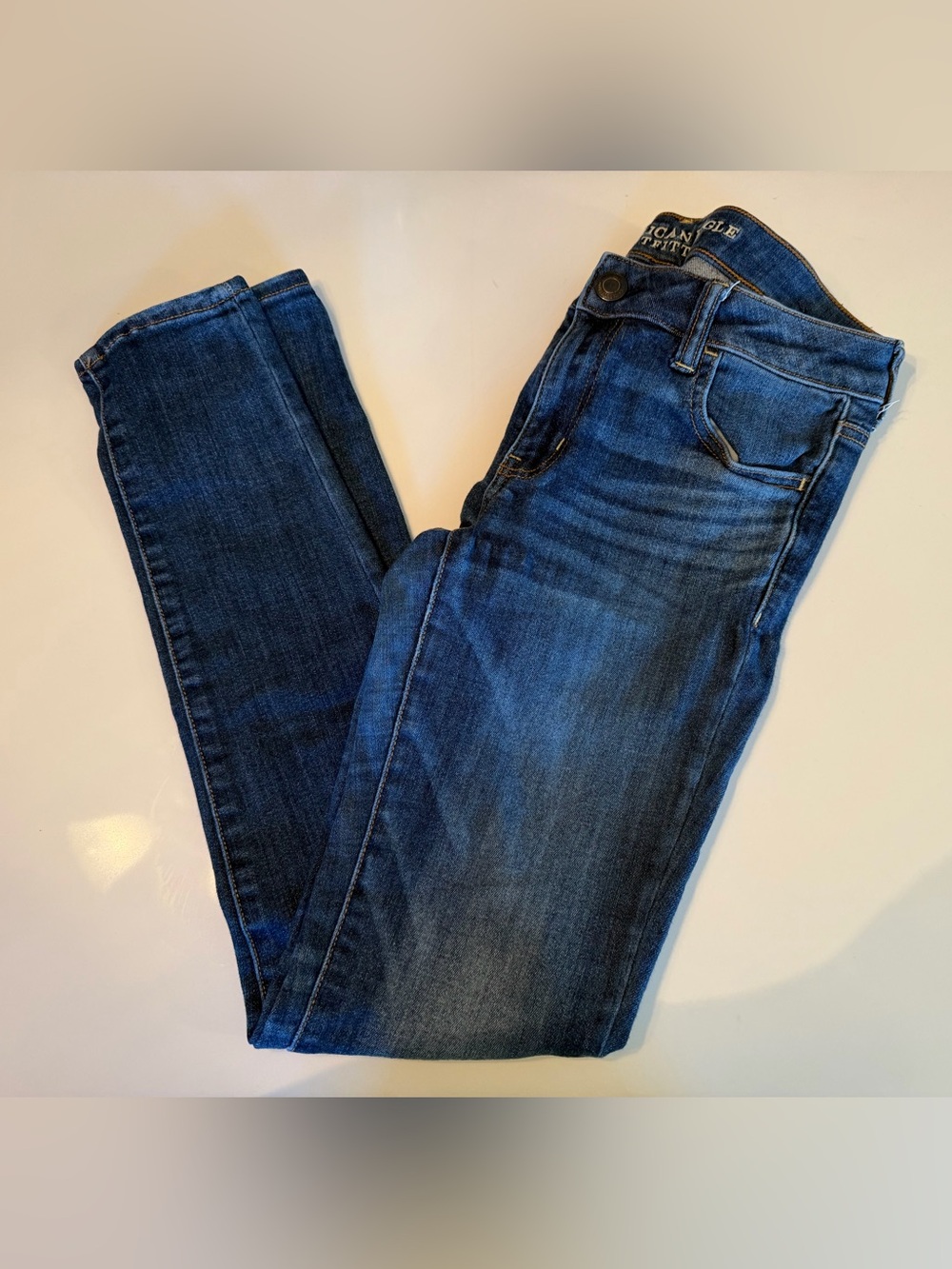 American Eagle Dark Blue Women’s Super Stretch Jegging - Size 8 Long